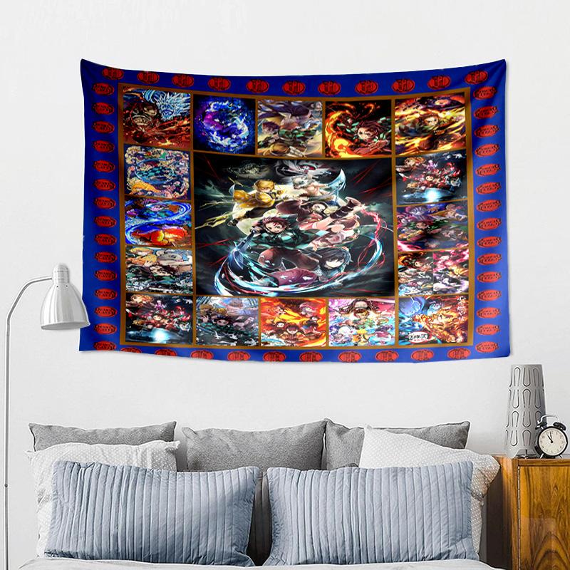 Dark Fantasy Demon Battle Tapestry, Unique Design Tapestry, Wall Decor for Bedroom,Livingroom, Playroom,Heartwarming Fan Holiday Gifts