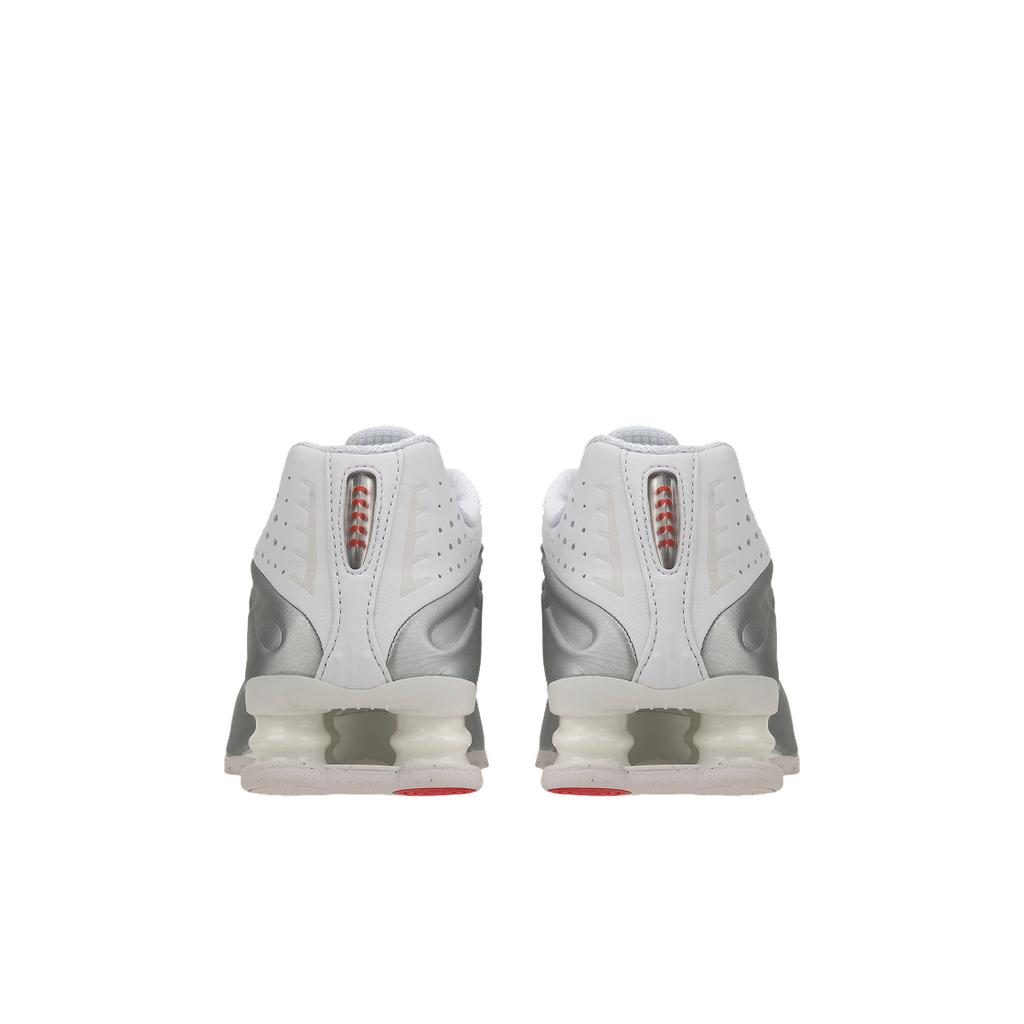 Nike Shox R4 White Metallic женские кроссовки Metallic-Silver Max-Orange AR3565-101