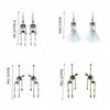 Zinc Zinc Alloy Skeleton Earrings Hip Hop Imitation Human Bone Earrings Creative Halloween Earrings  Party