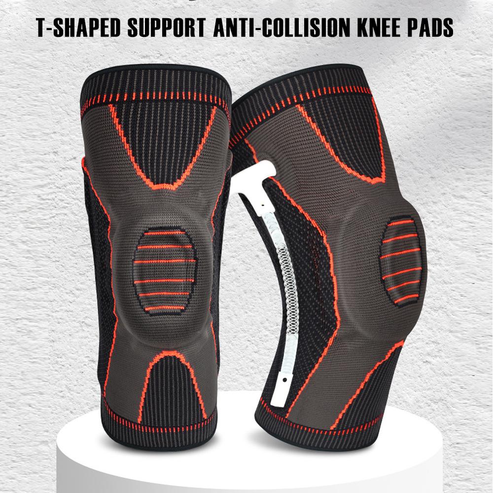 1 шт., компрессионный рукав для коленного сустава с гелевыми подушечками надколенника, боковые стабилизаторы, подушечки для бега, артрита, облегчения боли в суставах