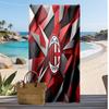 Пляжное полотенце с принтом AC Milan, быстросохнущее, мягкое, портативное, большое, прямоугольное, пляжное покрывало для путешествий, бассейна