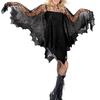 Halloween Shawl Spider Web Design Embroidery Lace Gothic Witch Cape Costume Party Cosplay