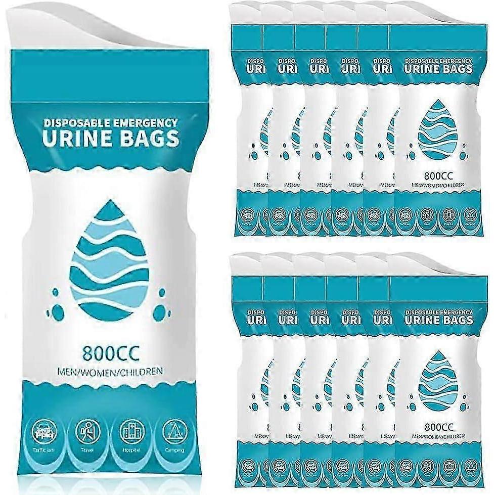 Disposable Urine Bag,12 Pcs 800ml Portable Camping Pee Bag,Emergency Urine Bag for Men,Women less