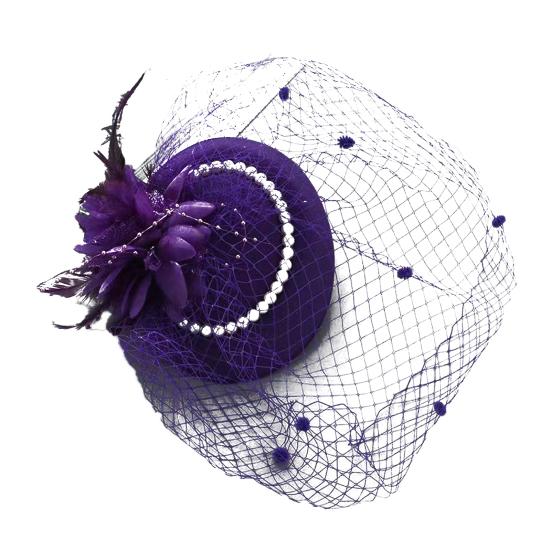 Top Hat Hair Accessories Faux Pearls Feather Flower Veil Decor Dance Headdress Fascinator Headpiece Fashion Accessory