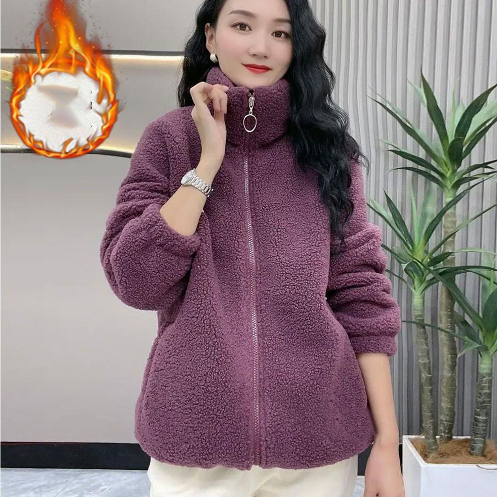 Зимнее женское пальто из овечьей шерсти, бархатная хлопковая куртка, женское пальто, утолщенное, теплая женская верхняя одежда, одежда для мам, большие размеры