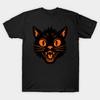 Asian Size Cotton Unisex Tshirt Print T-shirt Halloween Black Cat T-shirt No-Cut Print Regular Fit