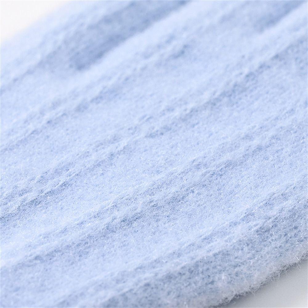 Knitted Full Finger Gloves Stretchy Knitting Mittens Fashion Winter Gloves for Female