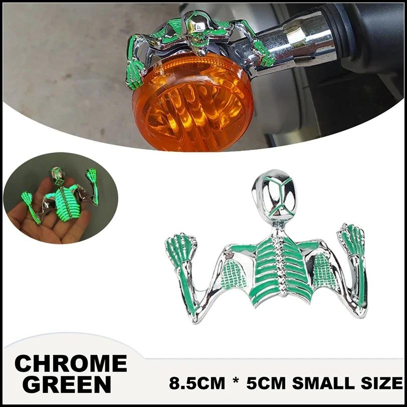 Козырек фары мотоцикла, украшение в виде черепа на шоссе, зомби, переднее крыло, стальной череп, украшение в виде скелета для аксессуаров Harley
