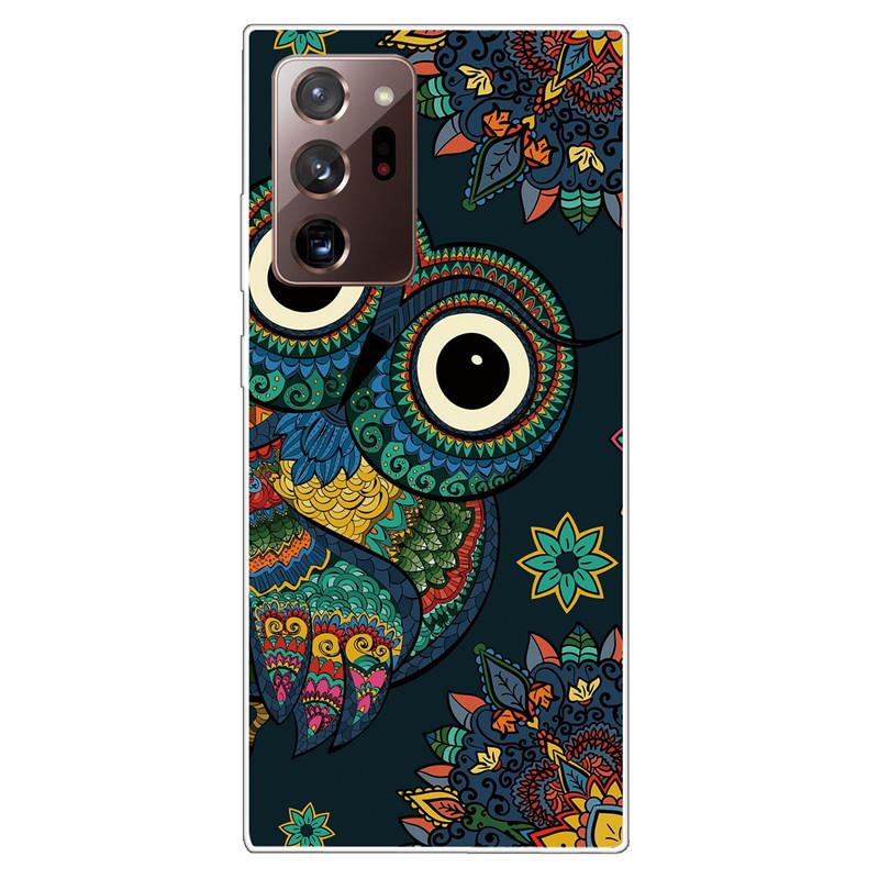 Мягкий чехол для Samsung Note 20 Ultra Чехол S20 FE TPU Принт Кошка Силиконовые чехлы для Samsung Galaxy Note20 M52 5G Funda Coque Прозрачный