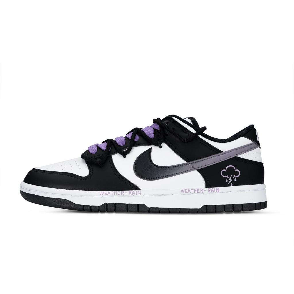 Nike Dunk Black Frame Panda Slip Resistant Abrasion Resistant Low top Skateboard Shoes Unisex Night Purple DD1391-100(Team883-)