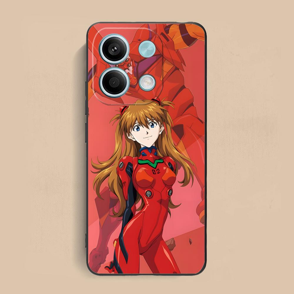 Аниме EV Аска Чехол для мобильного телефона для Xiaomi Redmi Note 14 13 12 11 S Pro Plus 4G 5G Цветной Печатный Чехол Чехол Красивый Роскошный