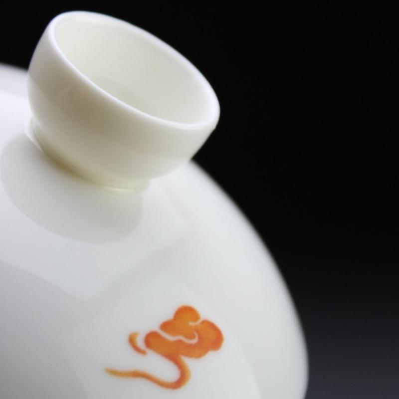 Расписанная вручную гайвань с оленем, бытовая керамическая фарфоровая супница, китайские чайные наборы для кунг-фу, ретро чайная посуда, посуда для напитков, инфузор для чайной церемонии