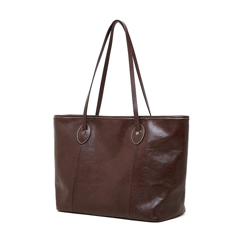 Commuter Big Bag New Cowhide Versatile Women's Bag One Shoulder Tote Bag Fashion Underarm Bag