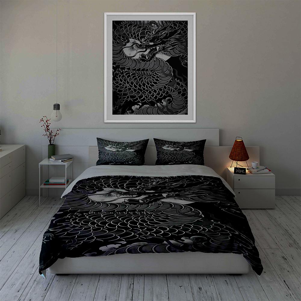 Dragon scale motif Bedding Duvet cover sets Duvet covers Pillowcases gifts (1 * Duvet Cover 2 * Pillowcases, without duvet insert)