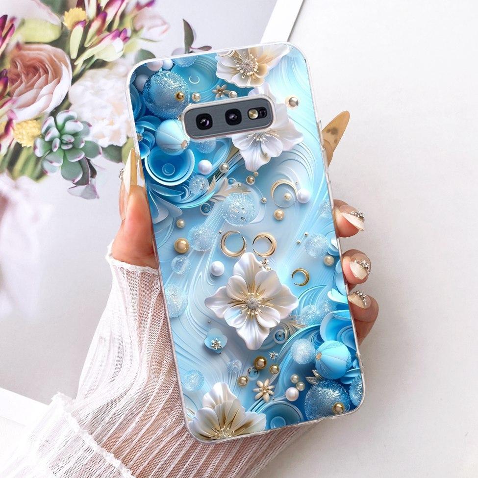 5.8'' Cover For Samsung S10e Case SM-G970F Clear Cute Kawaii Fashion Butterfly Funny Painted Casing For Samsung Galaxy S10e