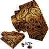 Mens Paisley Silk Neck Tie Hanky Cufflinks Luxury Set
