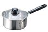 Сайфул Кастрюля из нержавеющей стали для одной руки со стеклянной крышкой 18см H-1451
