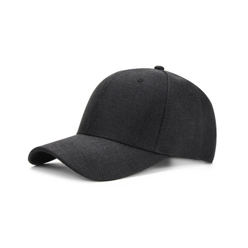 New Big Size Deep Faux Linen Baseball Hats Outdoor Men Mesh Breathable Adjustable Military Hat Casual Women Snapback Trucker Cap