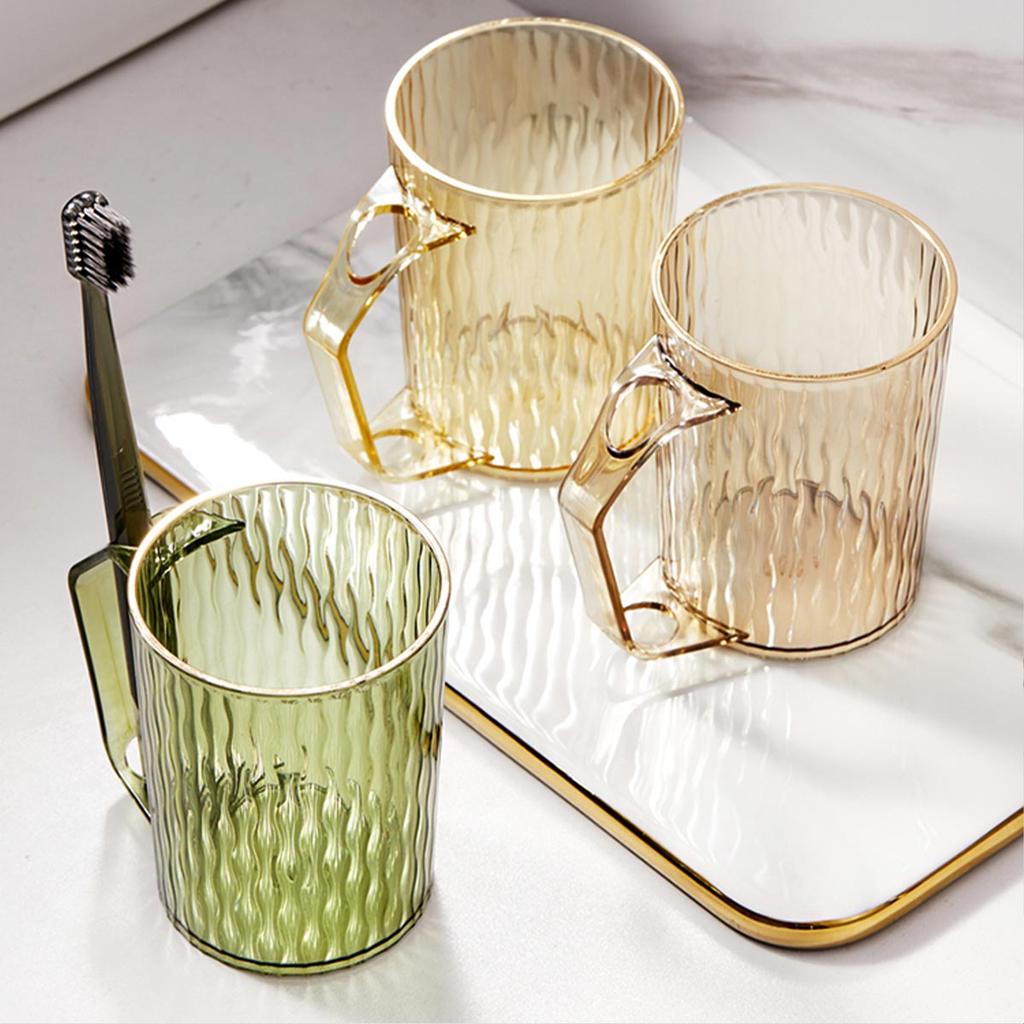 Light Luxury Wash Cup Ins Wind Mouthwash Cup Transparent High Beauty Toothbrush Cup Household Toothware Cup