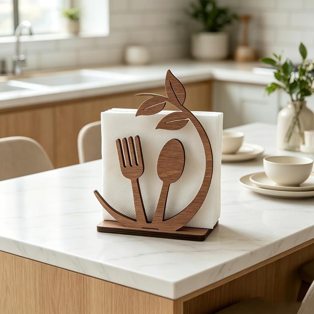 Hollow Out Paper Towel Rack Farmhouse Style Napkin Stand Vertical Tissue Dispenser  Party Use