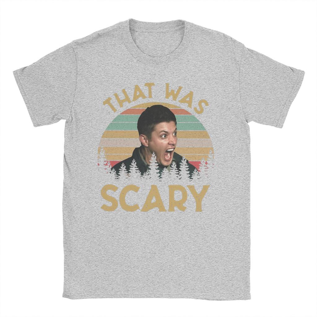 Supernatural TV TShirt Summer Dean Winchester hat Was Scary Funny Cotton TShirts Man Hip Hop Casual Tee Shirt Short Sleeves