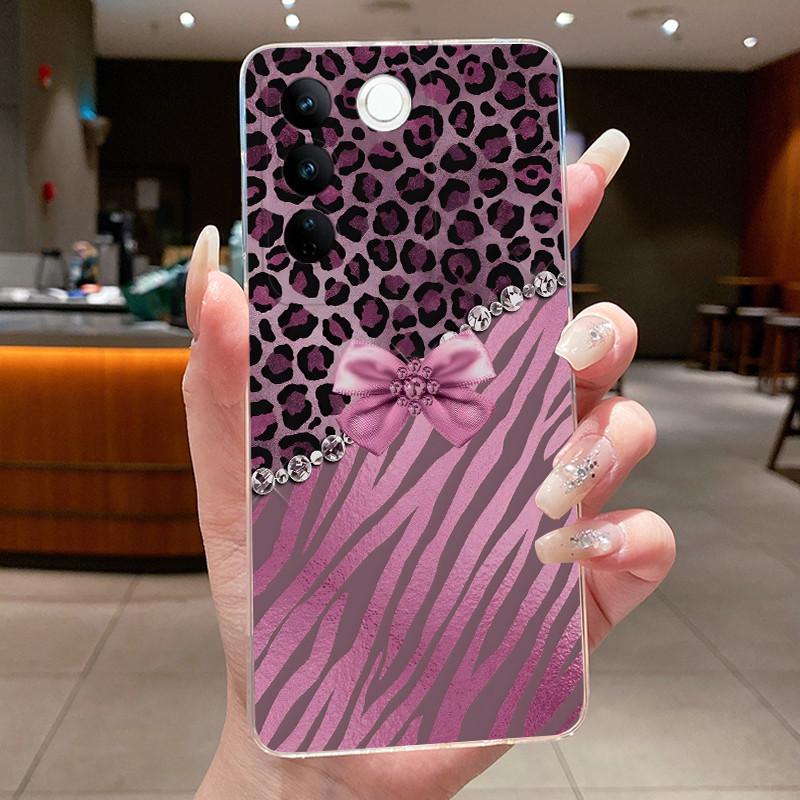 Чехол для Vivo V27 Capa Чехлы для Vivo V27E Цветок Бабочка Защитный Тонкий Чехол для Vivo V27 Pro Мягкий Силикон ТПУ Чехол для Телефона