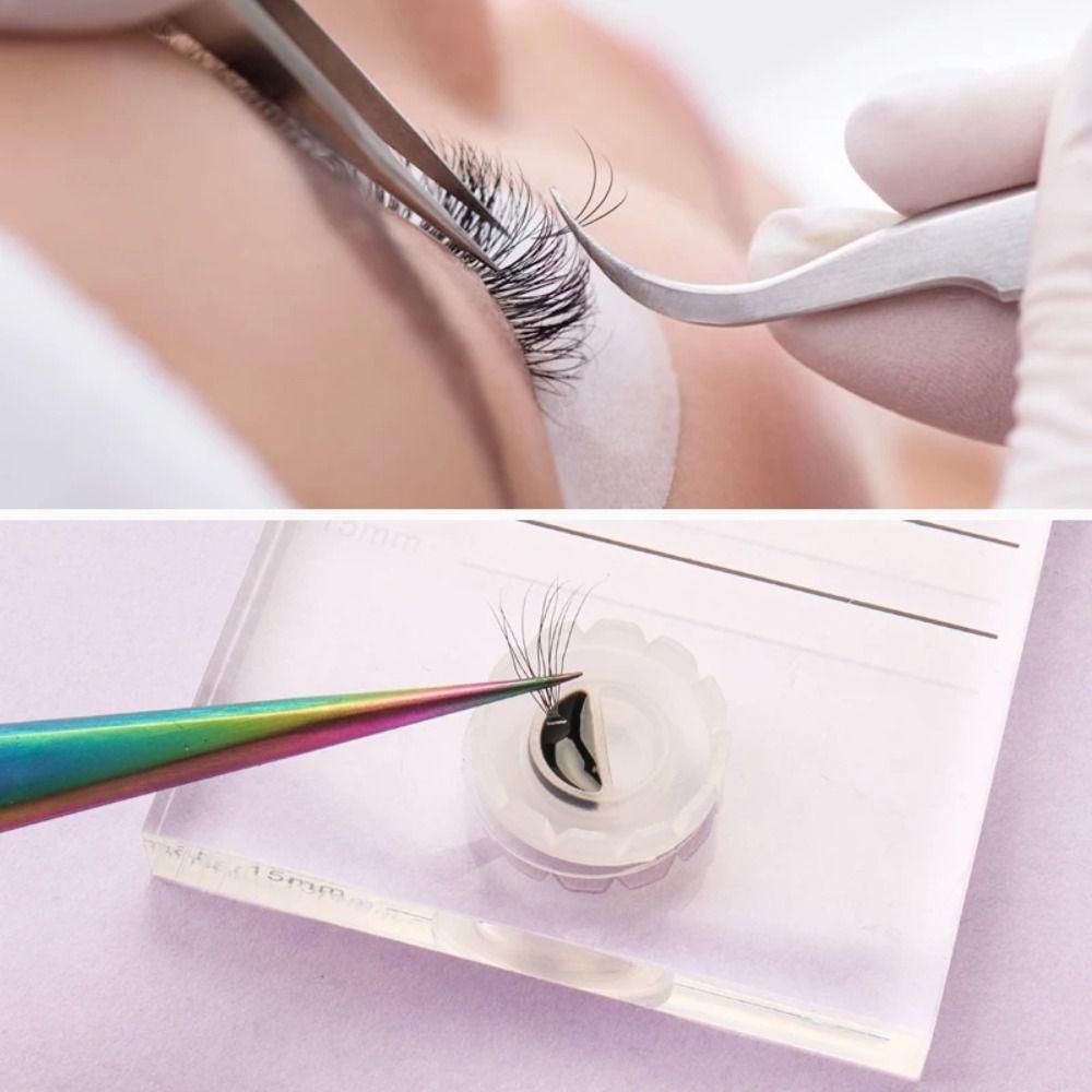 100 шт. Бело-розовые накладные ресницы для наращивания ресниц, кольцо-держатель для ресниц, новые принадлежности для ресниц