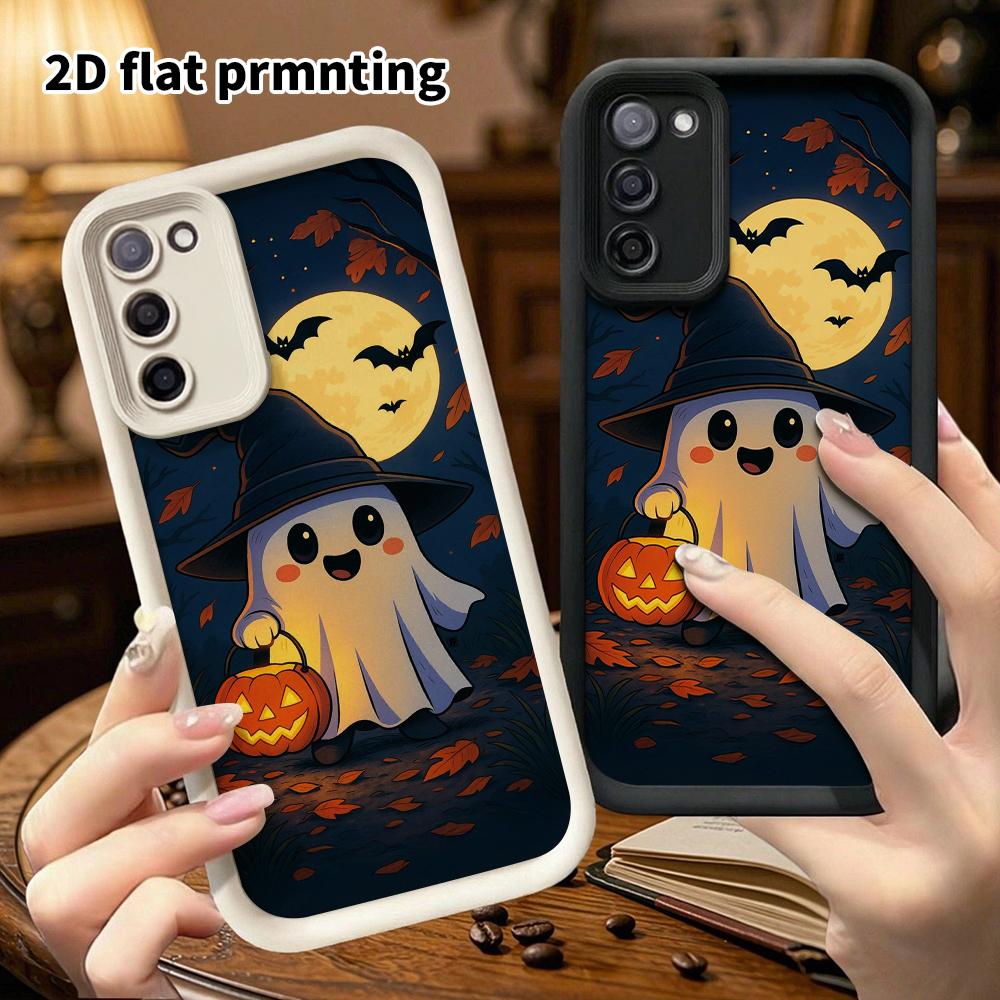 Phone Case: 2D flat Samsung Galaxy A34 A35 M05 M06 S20 S22 S21 FE Plus 5G tiered protective case, autumn leaf orange, Christmas and Halloween gift