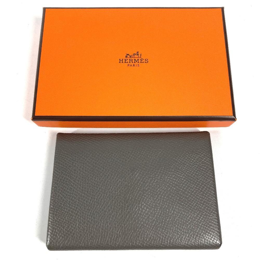 HERMES Business Card Holder Case Calvi Duo Card Case coin purse Folded wallet