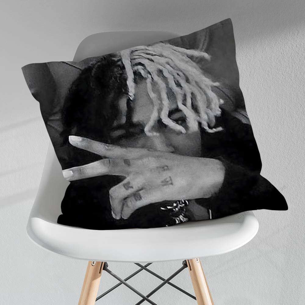 Наволочка квадратная для подушки с изображением рэпера XXXTentacion, для автомобиля, дома, спальни, декор, подарок на день рождения