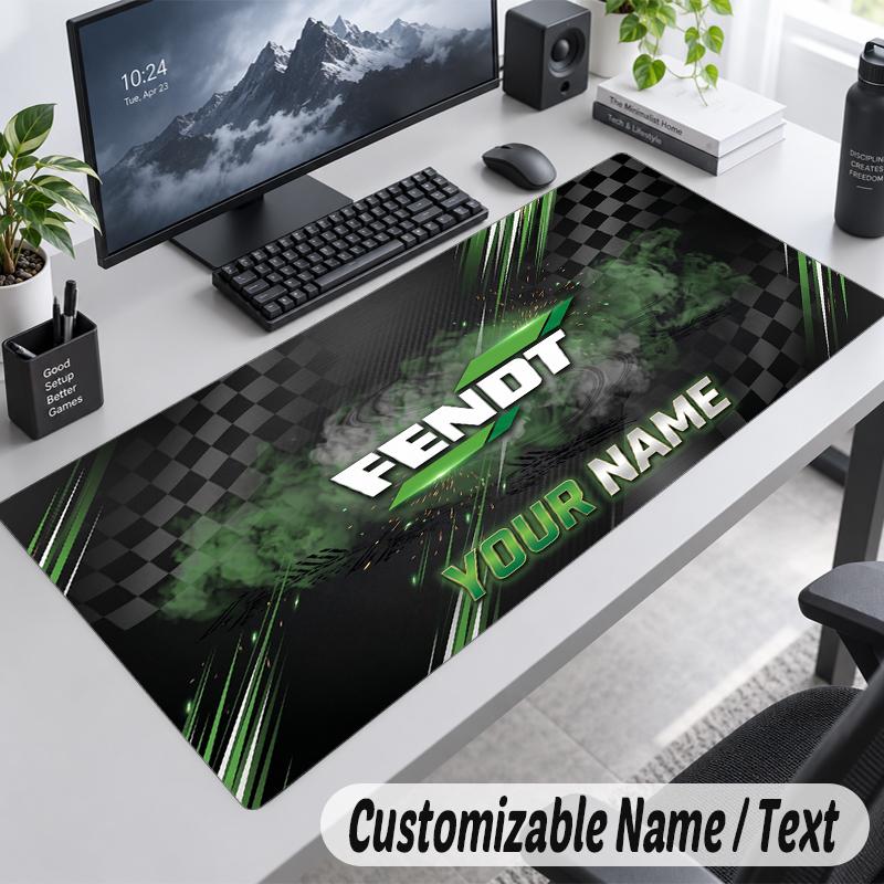 Custom Name Text Mouse Pad Fendt Personalized Desk Pad For Work And Gaming