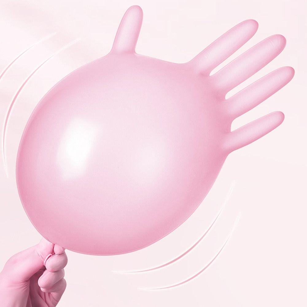 50 шт. водонепроницаемые одноразовые нитриловые перчатки эластичные перчатки для мытья посуды хозяйственные перчатки для мытья