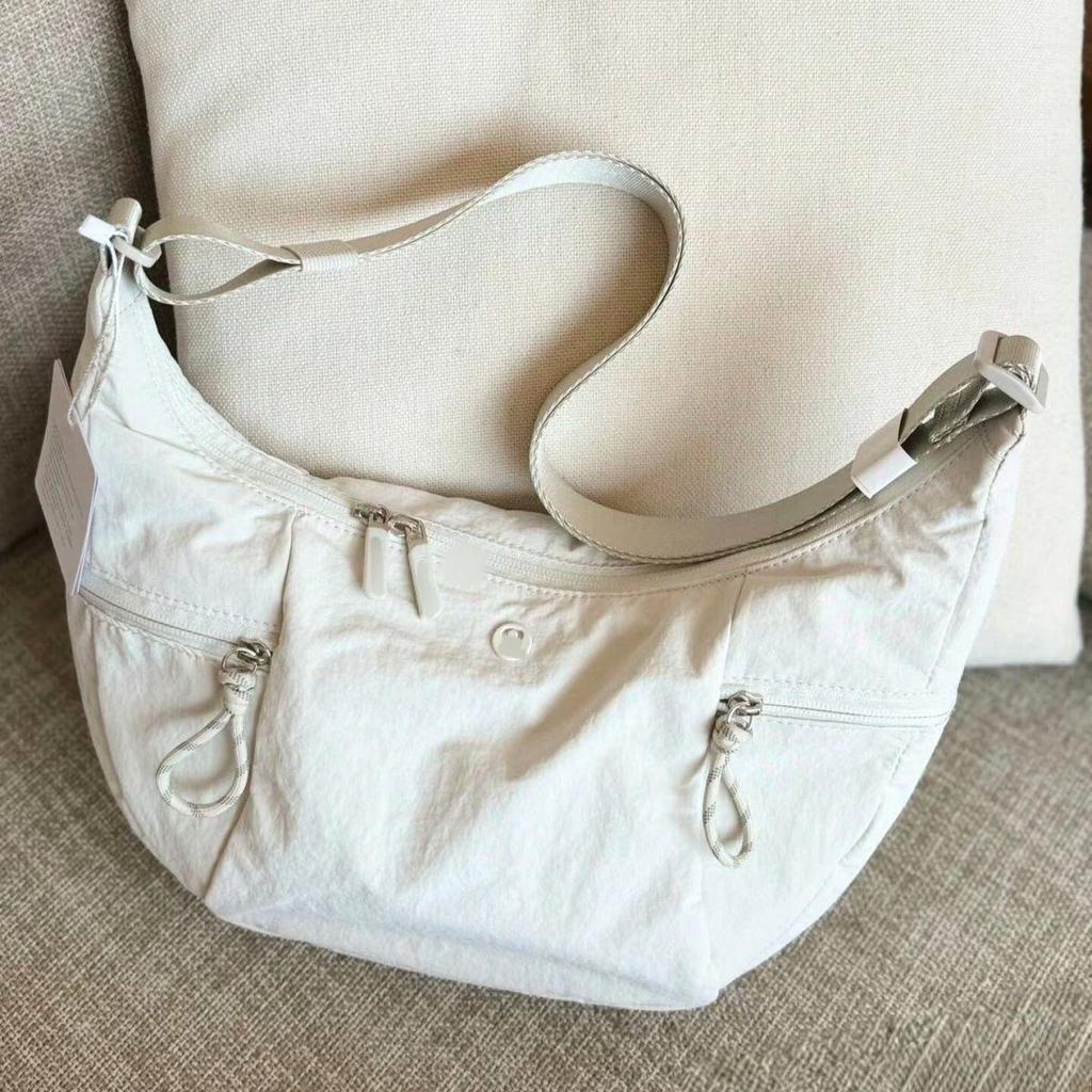 Lu Croissant Large Capacity Dumpling Bag, Single Shoulder Crossbody, Waterproof 6L/13L, Unisex Fitness/Yoga Bag