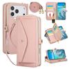 Кошелек-кроссбоди WEFOR для iPhone 17 16 Pro Max Air 17e 16e Чехол с ремешком Держатель для карт, Сумка-клатч, Чехол с зеркалом для макияжа