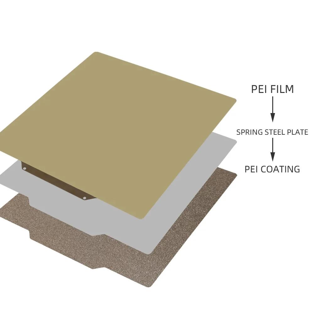 Магнитная платформа для печати PEI PEO PEY PET для 3D-принтера CR10 CR10S, лист пружинной стали для Artillery Sidewinder x1 x2, 310x310 мм