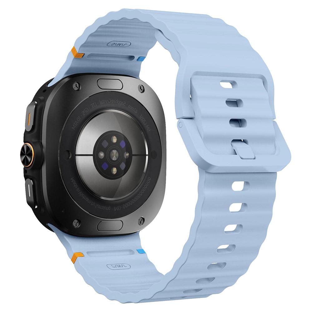 For Samsung Galaxy Watch Ultra 47mm Silicone Watch Strap Wave Stitching Wrist Band