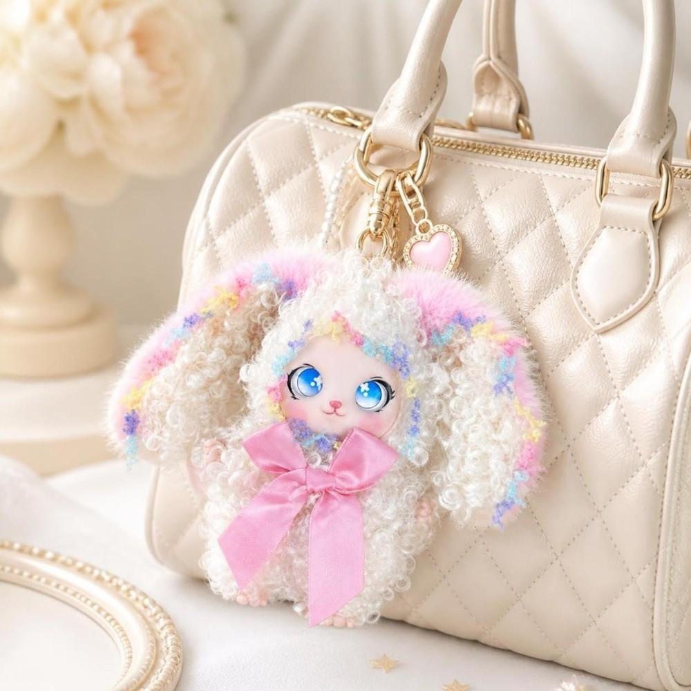 Bag Hanging Bunny Doll Pendant Big Ear Rabbit Plush Toy Bag Decor Rabbit Plush Keychain  Backpack