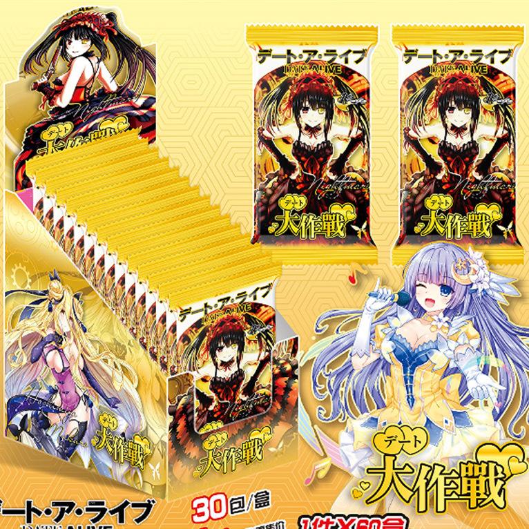 Черно-белая карта с двойными крыльями Date A Live Токисаки Куруми Ятогами Тока Коллекционная карта персонажа аниме Date A Live
