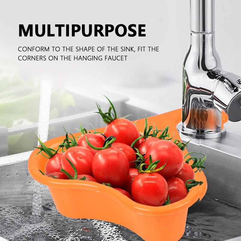 Swan Drain Basket Kitchen Leftover Sink Strainer General Fruit And Vegetable Drain Basket Multifunctional Hanging Drain Basket