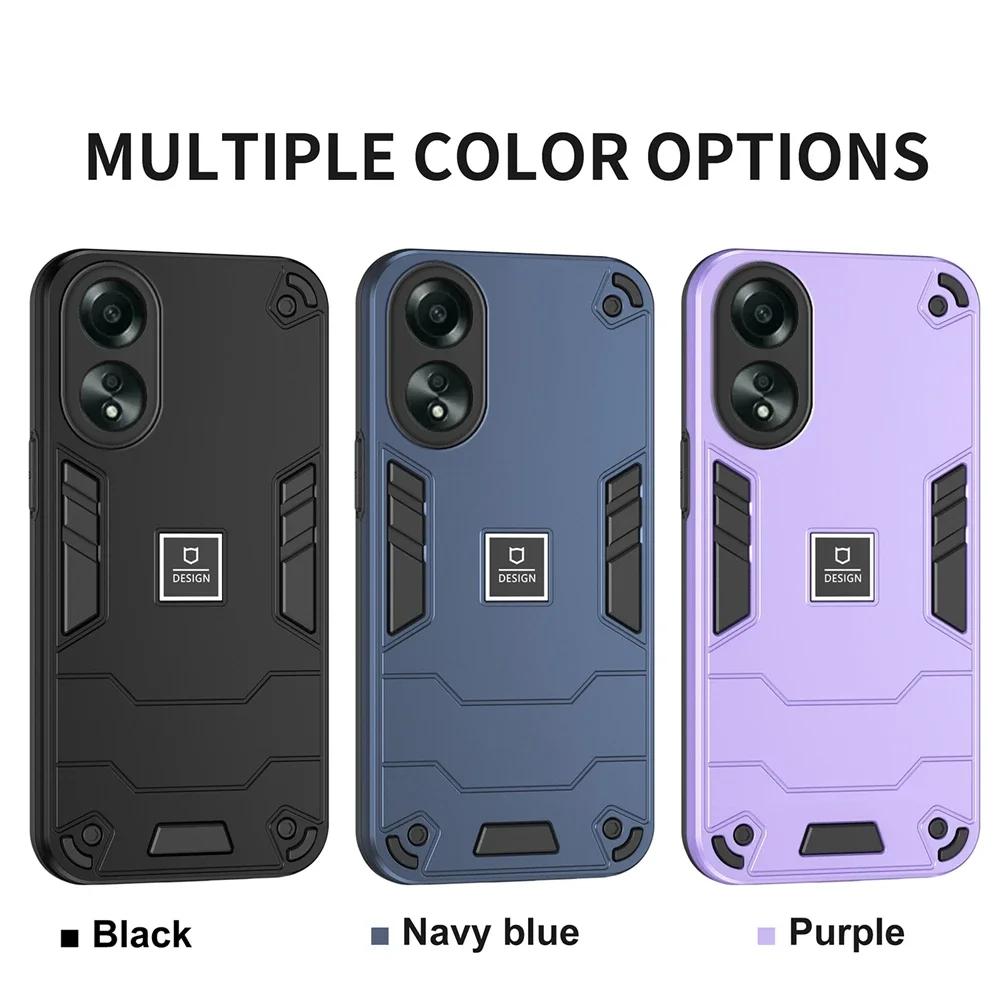 Двухслойный противоударный и защитный корпус для OPPO A79 A78 A98 A97 A96 A93 A76 A77 A58 A57 A74 A54 A38 A16 A18 A1 4G 5G