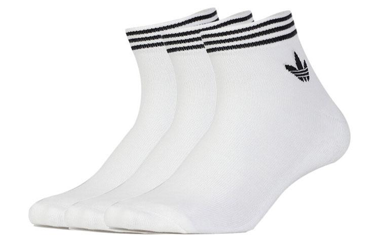 adidas Полосатые носки до щиколотки Originals Trefoil (упаковка из трех штук) EE1152