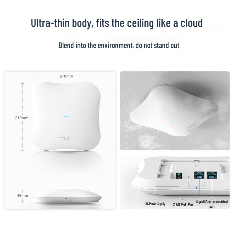 Ruijie Whole-House 2.5G Mesh Wi-Fi System Kit (1 AC + 3 APs)