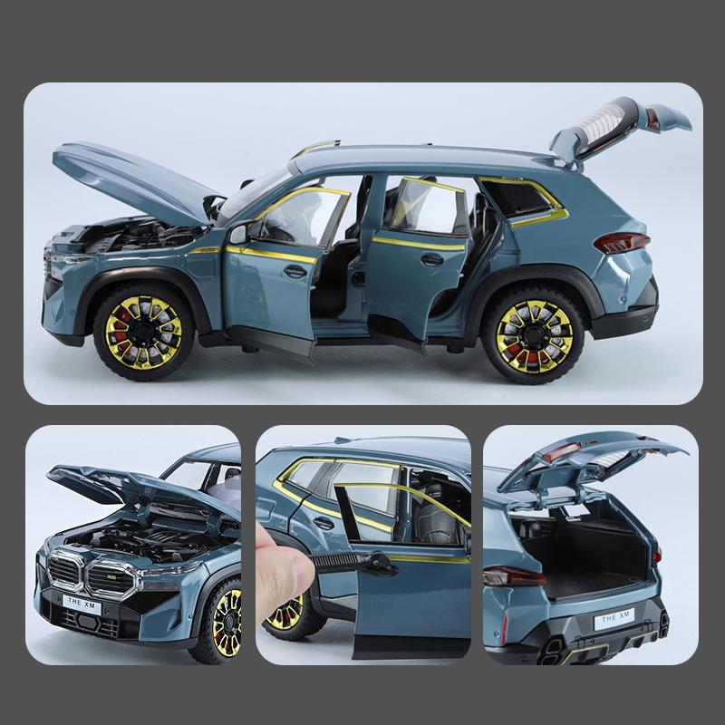 1:24 BMW The XM Литая модель автомобиля Сплав Звук Свет Украшения Симуляция Настольный дисплей Праздничный подарок С парнем Дети