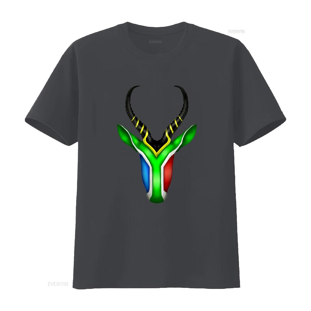 South Africa Springbok Print T Shirt Unique Design Comfortable Fabric Perfect for Sports and Casual Wear vintage Washed