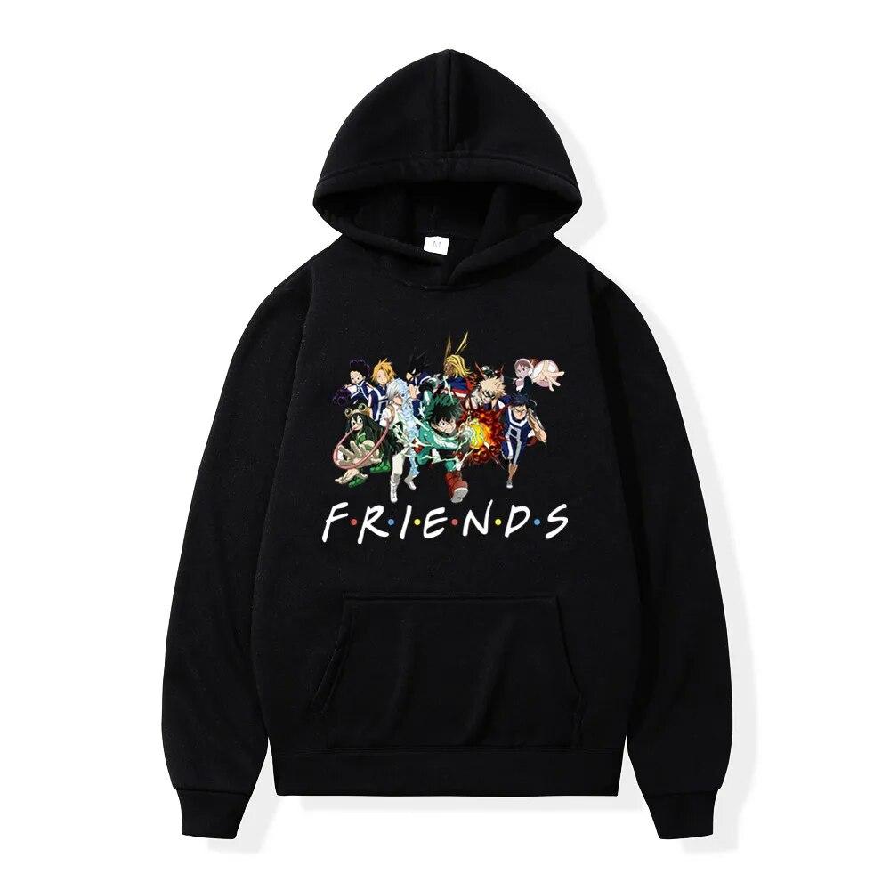 Mens Hoodie Sweatshirt My Hero Academia Friends Polerone Bluza Damska Clothes Women Unisex Fleece Streetwear Hoodies Oversized Tops