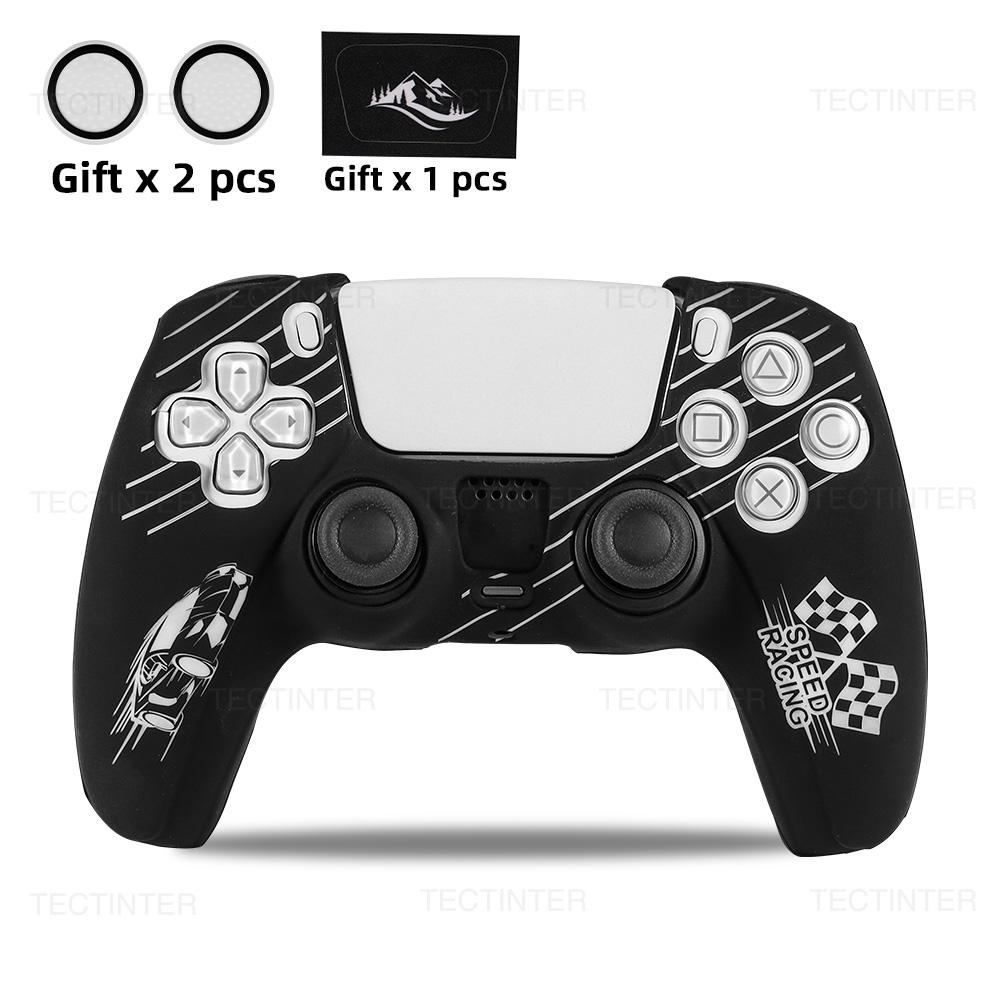 Силиконовый защитный чехол-кожа для PlayStation 5 для контроллера PS5 Накладки на стики Противоскользящий корпус для аксессуаров PS5