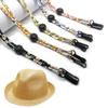 Two Hooks Windproof Hat Strap Flower Pattern Hat Retainer Fashion Hat Chin Cord  Sunhat