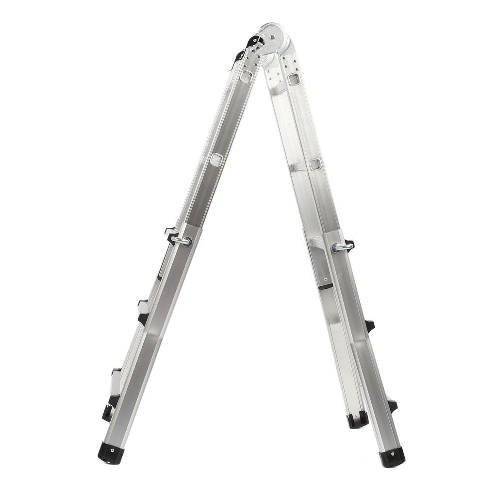 Телескопическая стремянка А-образная складная лестница из алюминиевого сплава с широкими ножками, грузоподъемность 330 фунтов