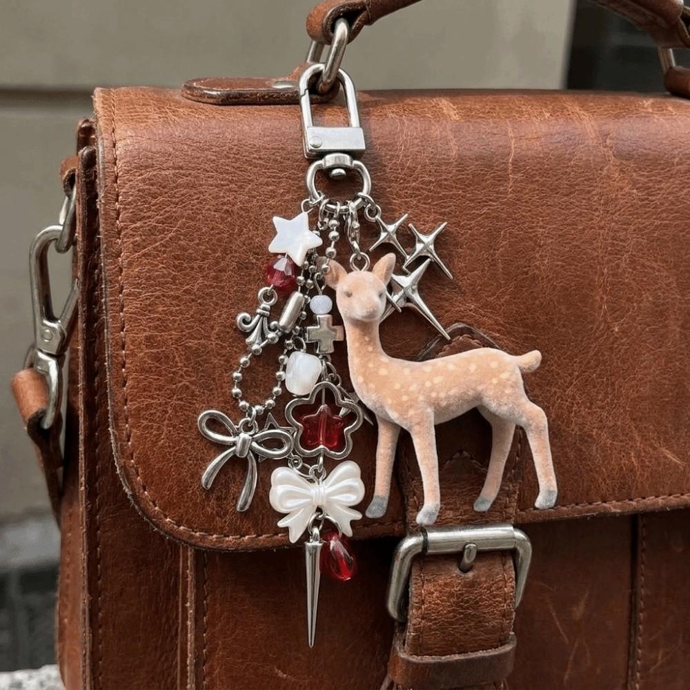 3D Deer Keychain Handmade Phone Charms Versatile Christmas Elk Keychains Christmas Gift