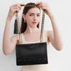 Вау, кастомная кожаная сумка-маленький квадрат на цепочке, портативная на плечо, сумка-мессенджер, новая нишевая сумка-бриллиант на цепочке класса люкс.